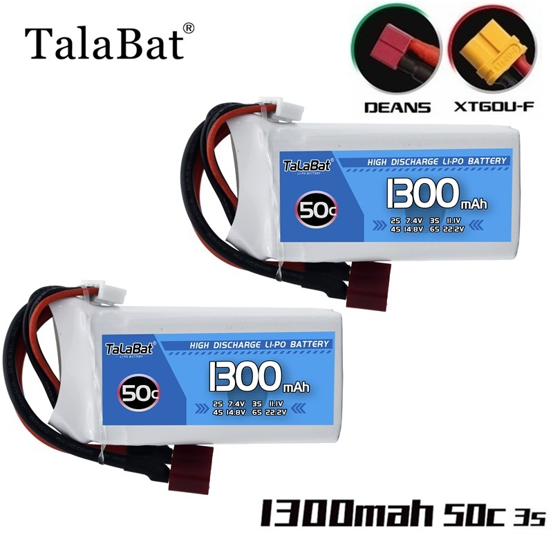 Rc Helicopter Coaxial - Batterie LiPo 11.1V 1300mAh 50C pour