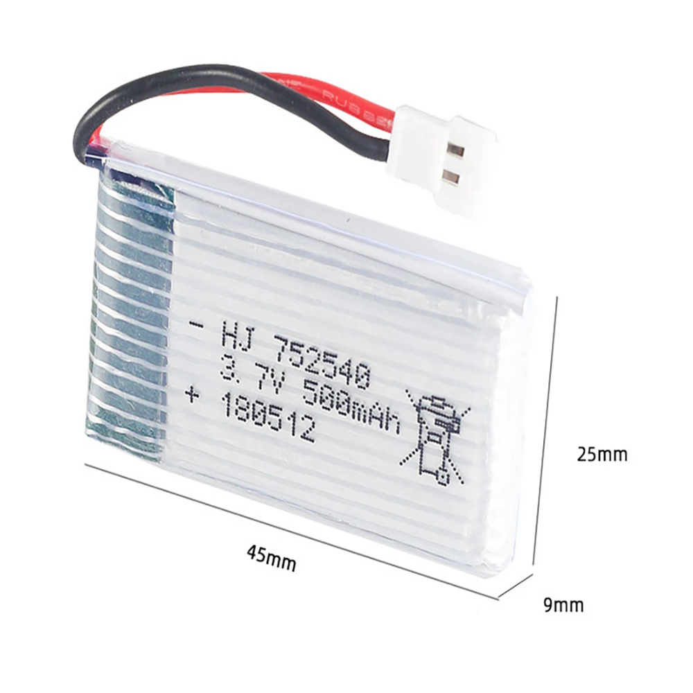 Batterie H31 3,7 V 500 mAh 752 - Rc Helicopter Coaxial avis et prix
